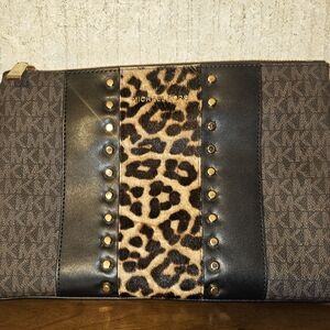Michael Kors Leopard Print Clutch